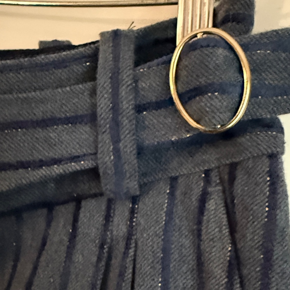 Sézane x Maria Delalorden Wide Leg Pinstripe Trousers